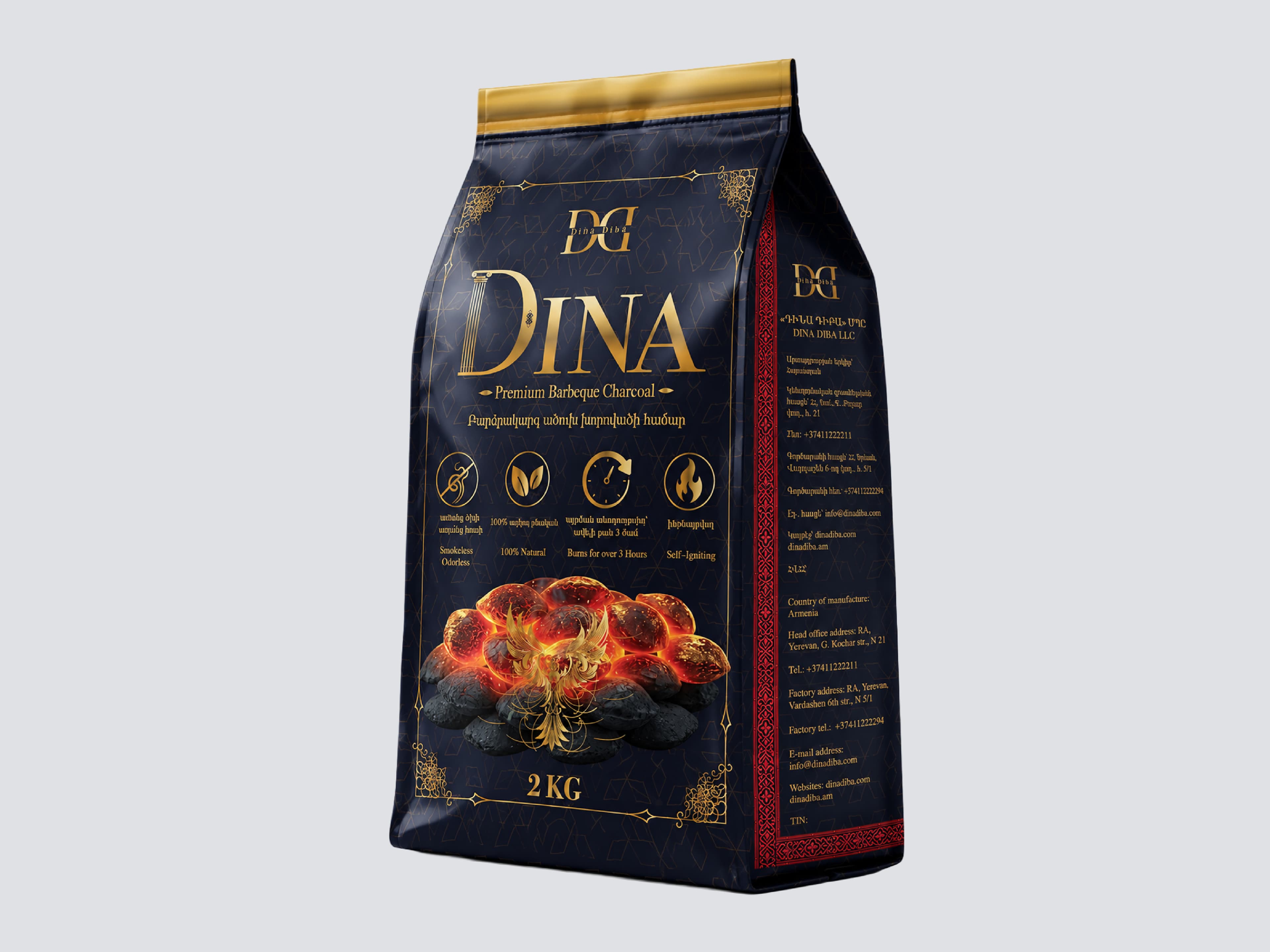 DINA Premium Barbecue Charcoal 2kg